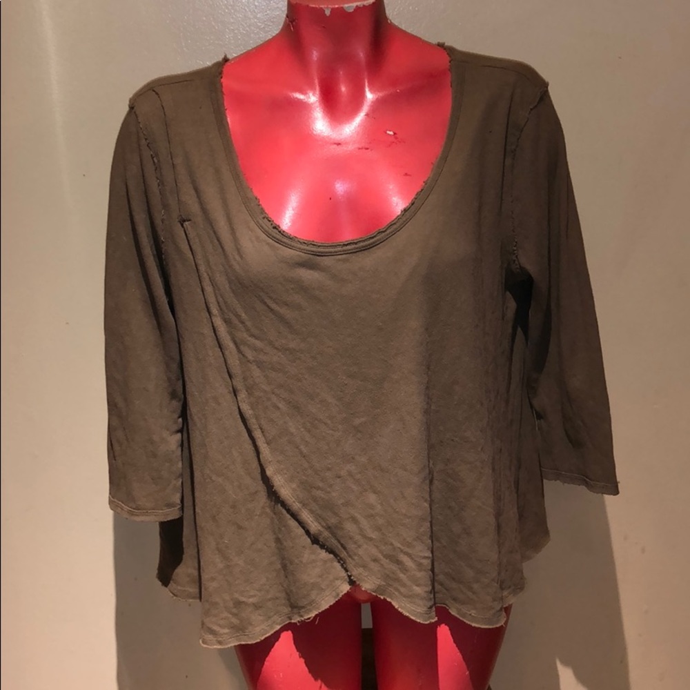 Free people olive green tee
